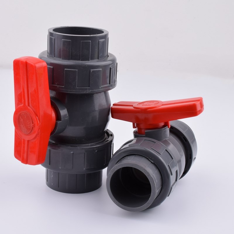 Conector de válvula de unión de tuberías de PVC, accesorios de tubería de agua, válvula de bola, adaptador de riego de jardín y agricultura, 20/25/32/40/50/63-110mm, 1 ud.