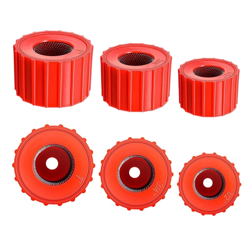 6 Pieces Copper Pipe Cleaners, Handy Sized Plumber, Tube Cleaning Brush for Copper, Copper Pipe Cleaner (3 Sizes): Default Title