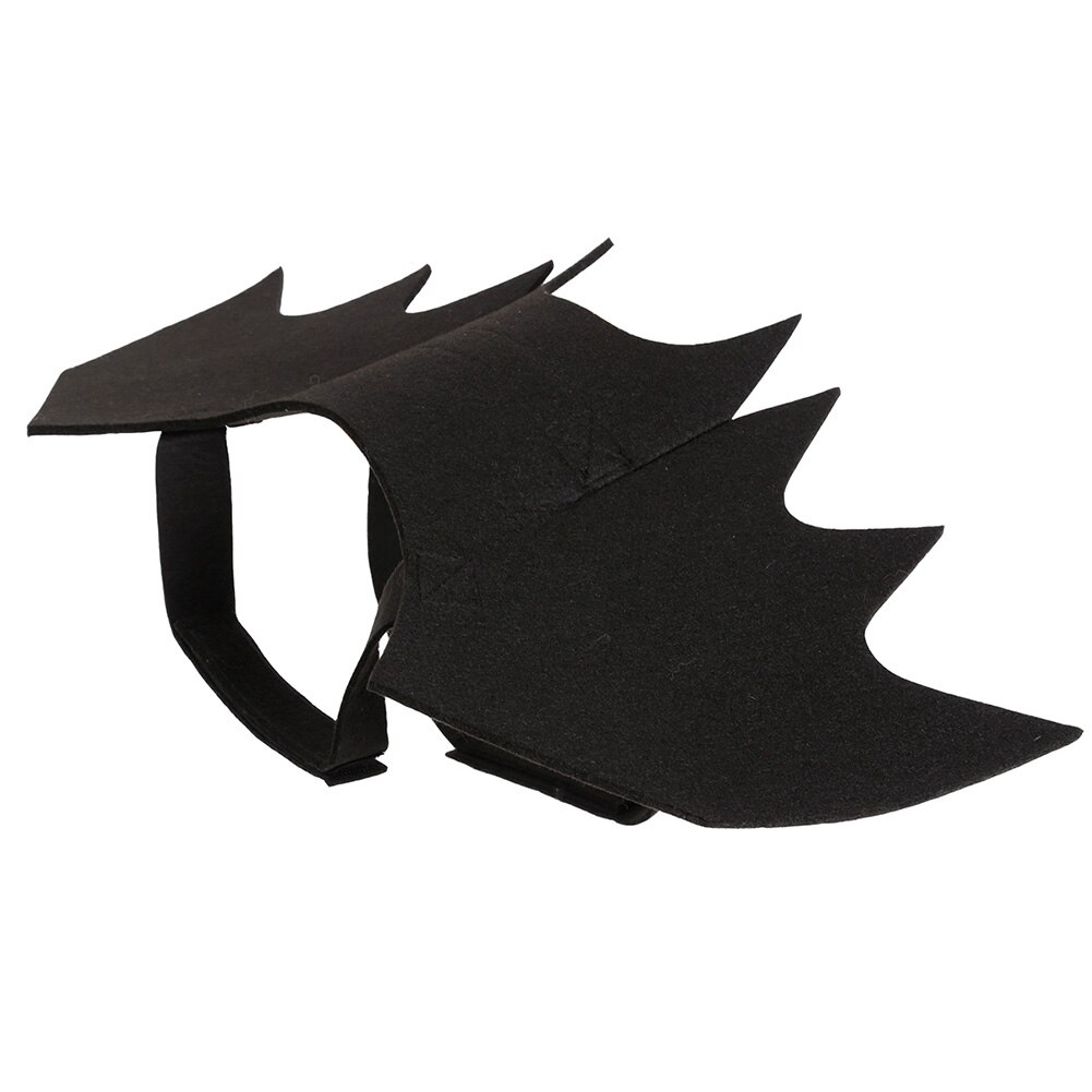 Godt sundt dyr kæledyr hund kat flagermus vinge halloween fancy dress kostume outfit filt klud sort