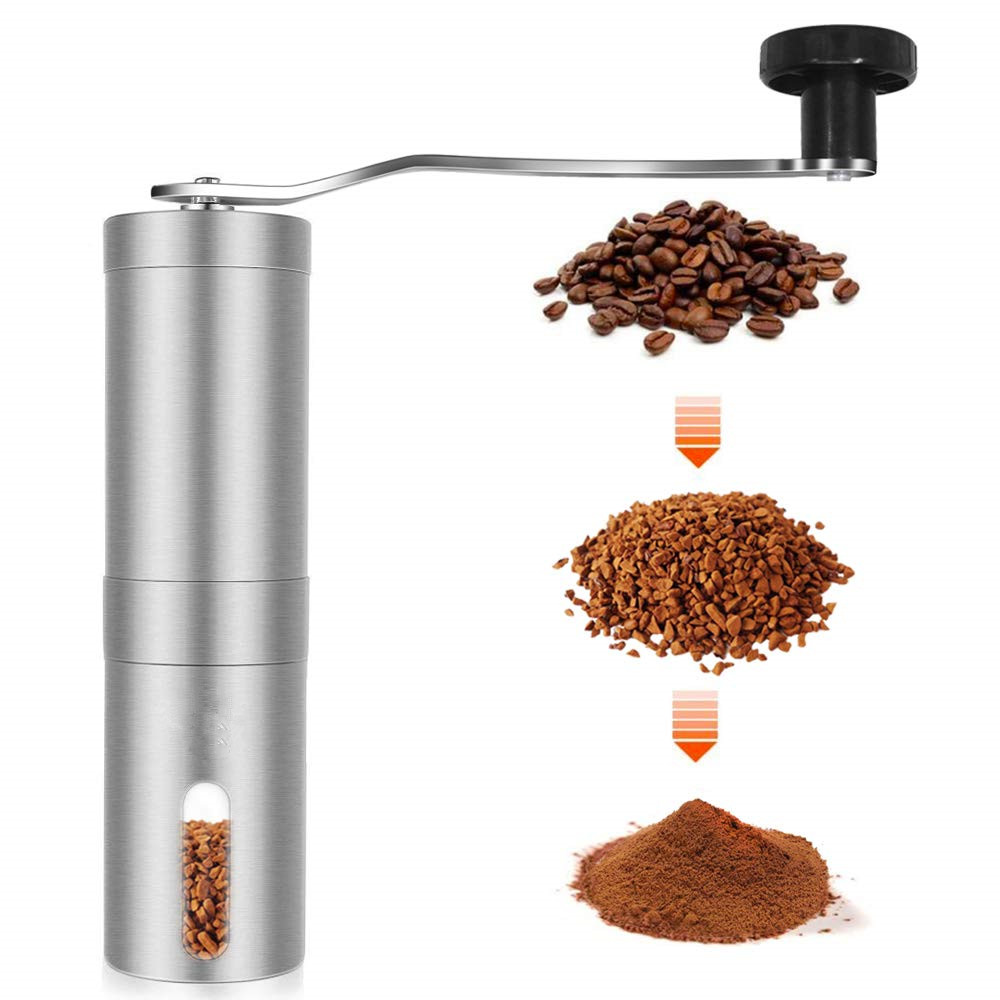 Draagbare Koffiemolen Handleiding Hand Koffiebonen Grinder Rvs Koffiezetapparaat Handgemaakte Mini Ginder Molen Voor Keuken