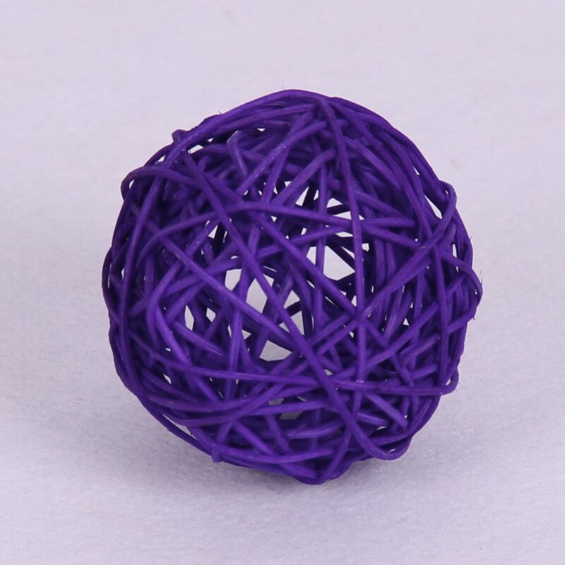 20pcs 3cm Multicolor Sepak Takraw Rattan Ball Birthday Party Decor Wedding Decorations Christmas Home Craft Ornament Baby Toys: Dark Purple