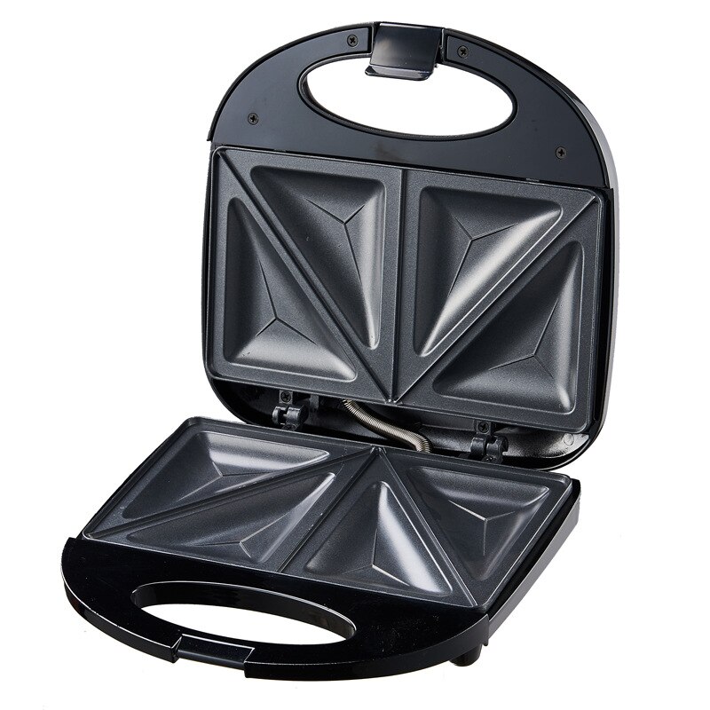 Wafel Machine Sandwich Machine Ontbijt Machine Automatische Huishoudelijke Brood Machine Barbecue Machine Pannenkoek Machine: sandwich   -black