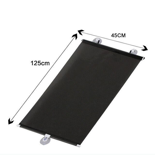 Car Sun Shade UV Protection Curtain Front Back Windshield Sun Block Blinks Black Cover Suction Cup Universal Cars Accessories: 45x125cm