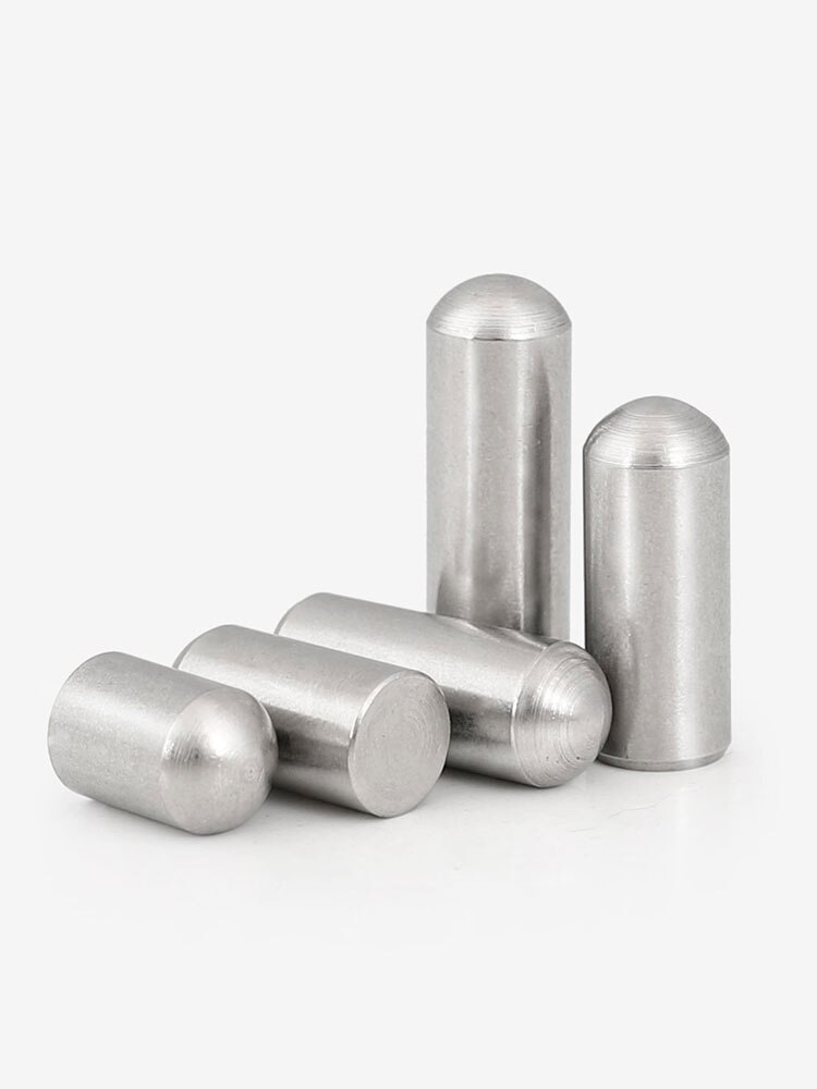 Goupille cylindrique à tête ronde en acier inoxydable, tige de positionnement solide, M1.7 M1.8 M1.85, 3 4 5 6 10mm