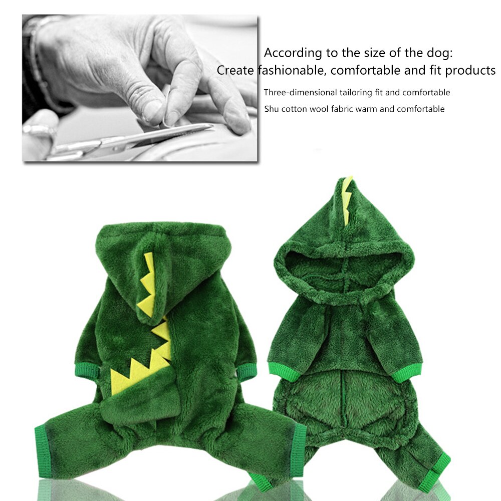 Huisdier Kat Kleding Grappige Dinosaurus Kostuums Jas Winter Warm Fleece Kat Doek Voor Kleine Katten Kitten Hoodie Puppy Hond Kleding xs-Xxl