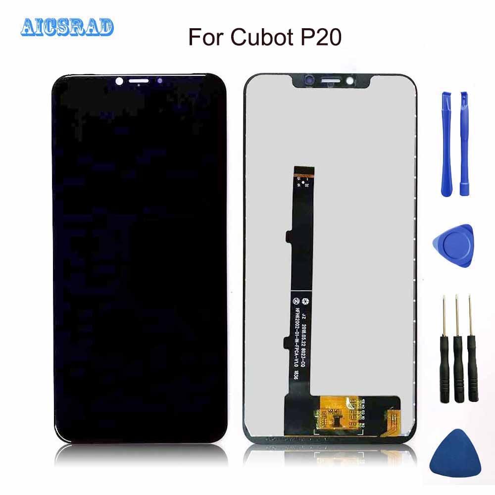 6,18 pulgadas para pantalla LCD CUBOT P20 + MONTAJE DE digitalizador de pantalla táctil 100% probado p 20 + herramientas