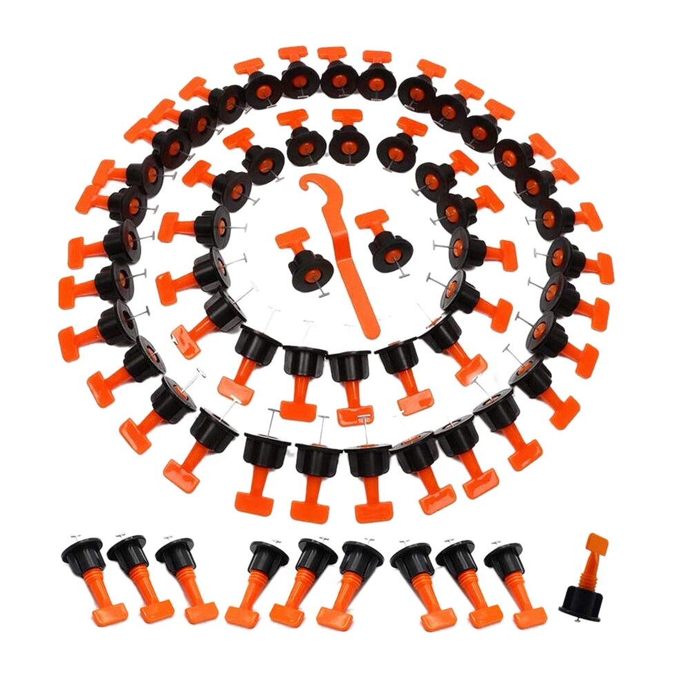 60Pcs Reusable Tile Leveling System Kits Tile Leveling Spacer Tile Installation Tool for Building Walls Floor