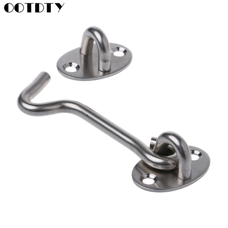 Stainless Steel Window Cabin Hook Eye Latch Window Safety Stopper Silent Holders