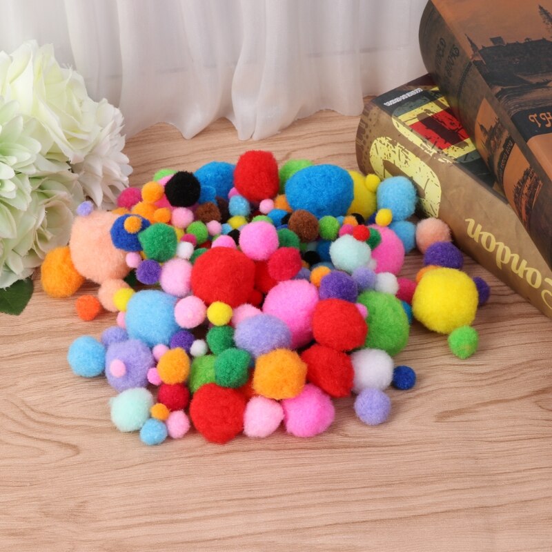 200 pièces Couleurs Assorties Artisanat Pompons Créative Faisant Hobby Fournir OUTILS DE BRICOLAGE M89A