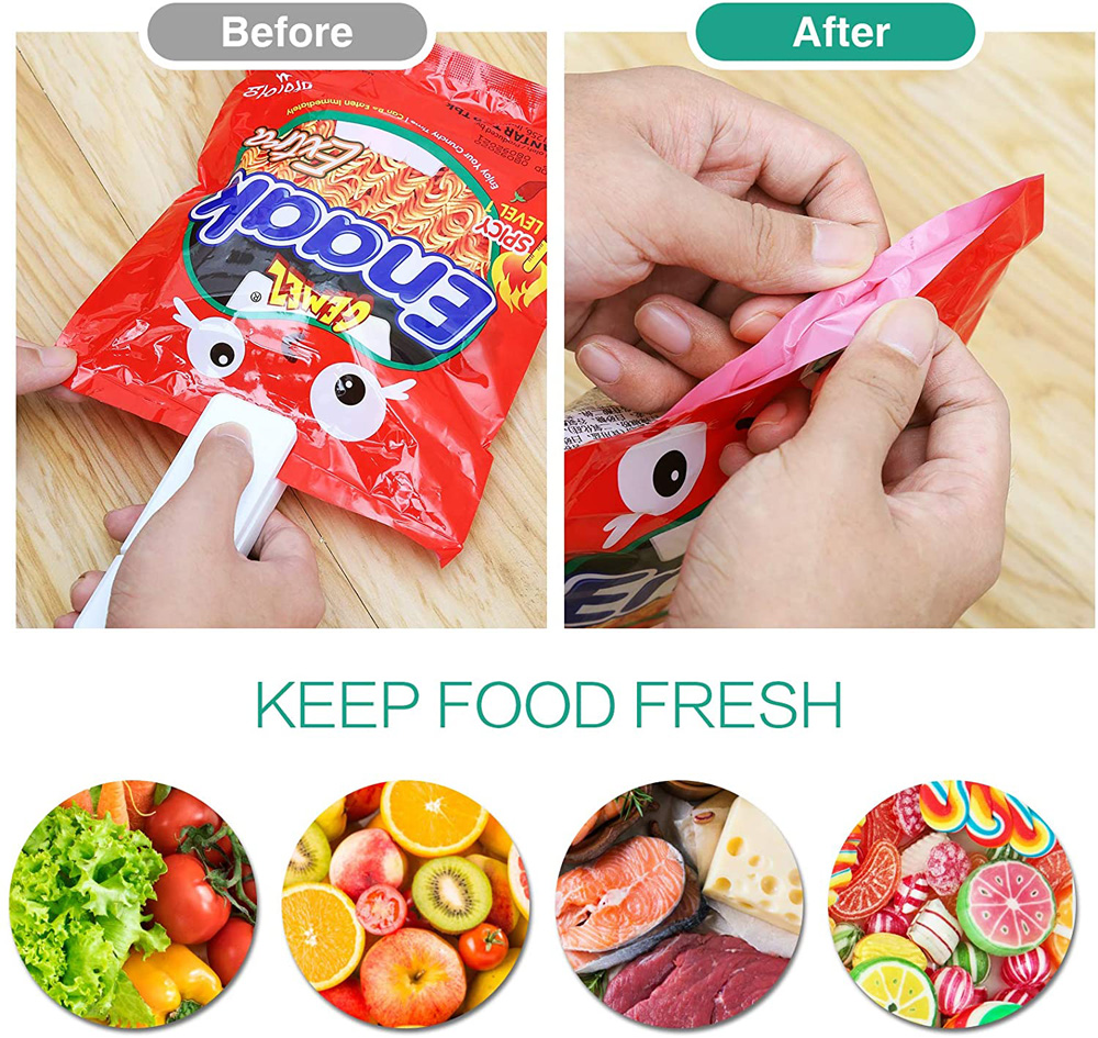Mini Bag Sealer 2-In-1 Draagbare Dichtlassen Oplaadbare Handheld Vacuüm Dichtlassen &amp; Cutter Voor plastic Zak Opslag Voedsel