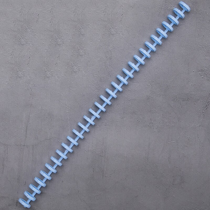 10 Stuks 16Mm A4/A5/B6/A7 Binding Ringen 30 Hole Losbladige Binding Strip plastic Losbladige Ring Binding Clip Losbladige Gesp: blue