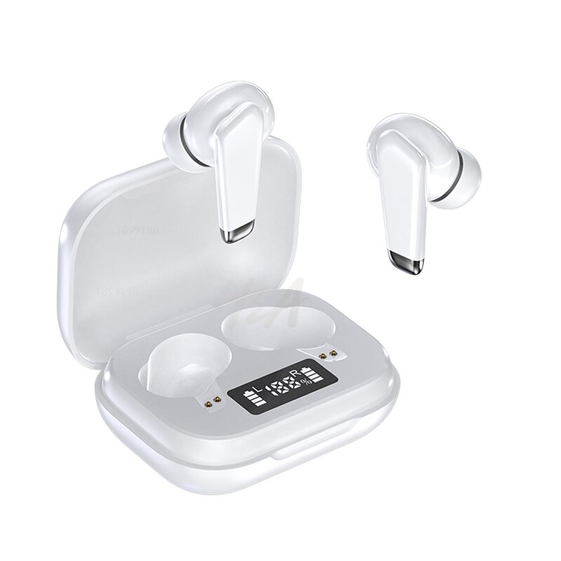 Mini Bluetooth Earphone with LED Power Display 24h Play Time Wireless Headphones Bluetooth Earbud Touch Control Sport Waterproof: White