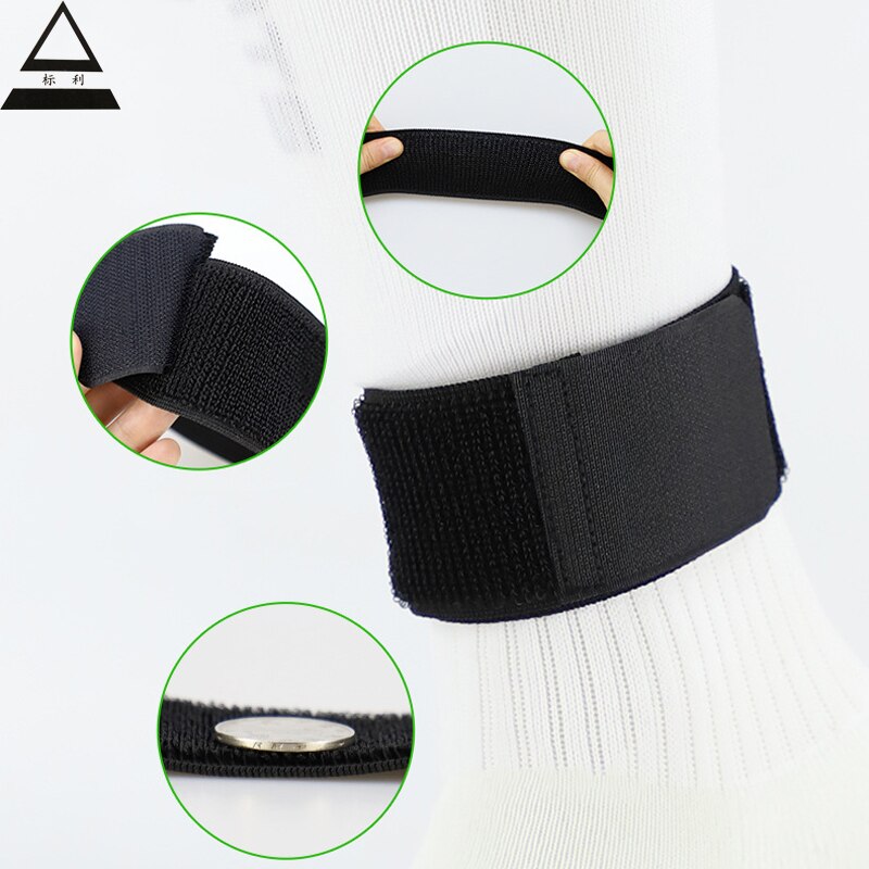 1 par fodboldleggings leggings med fast bandagetape for at forhindre at falde af justerbar elastisk sportsbandage