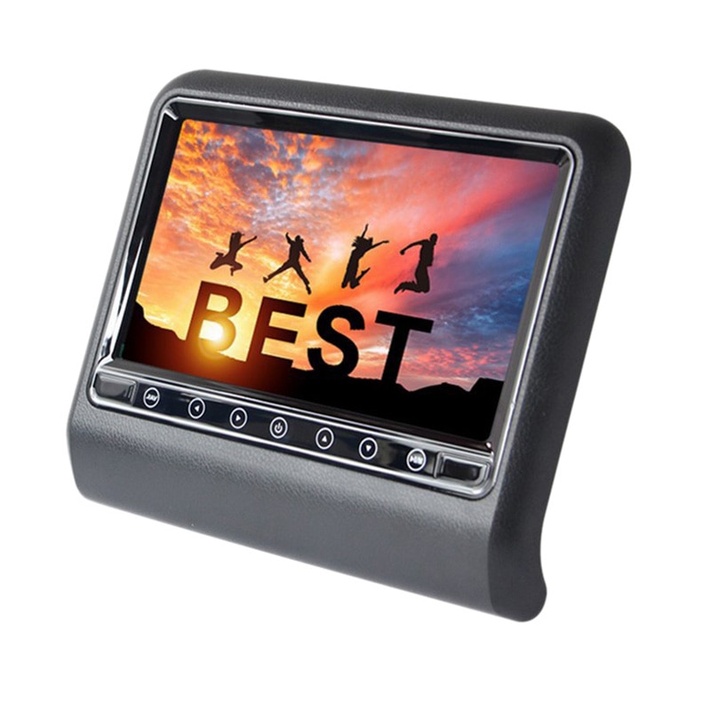 9 Inch Auto Hoofdsteun Mp5 Monitor 1080P Contact Knop Screen Usb Sd Fm Speaker 2-Weg Video-ingang