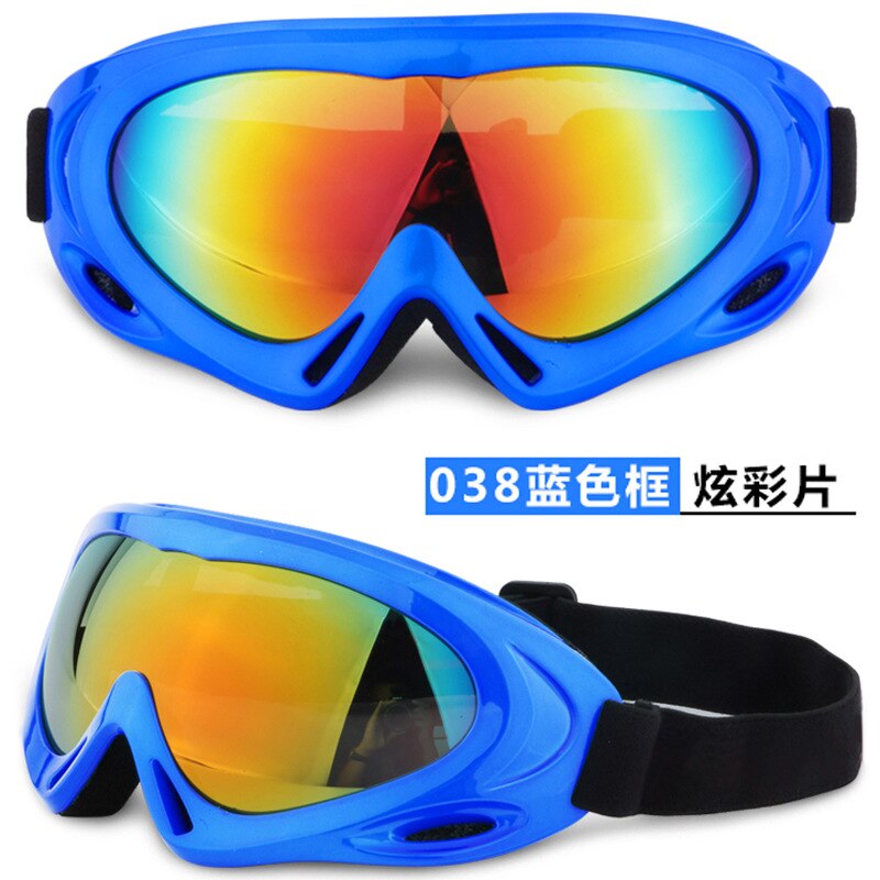 Unisex kinderskibrillen volwassenen outdoor rijbrillen bergbeklimmen sneeuwbrillen heren en dames: Blauw