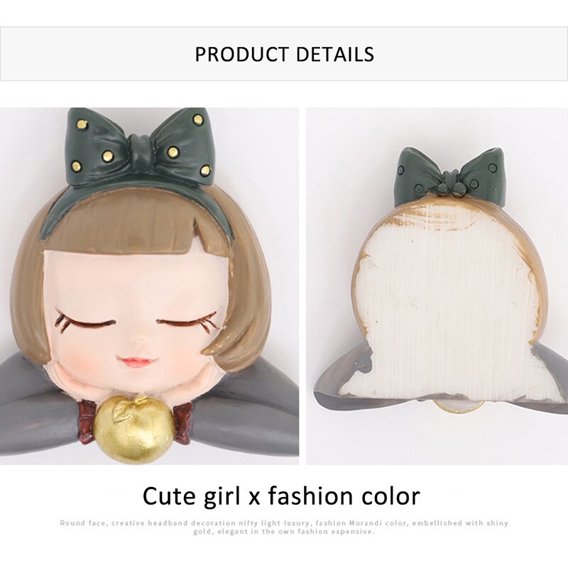 3D Resin On-off Switch Sticker Luxury Switch Outlet Wall Sticker Cartoon Girl Switch Cover Room Decor