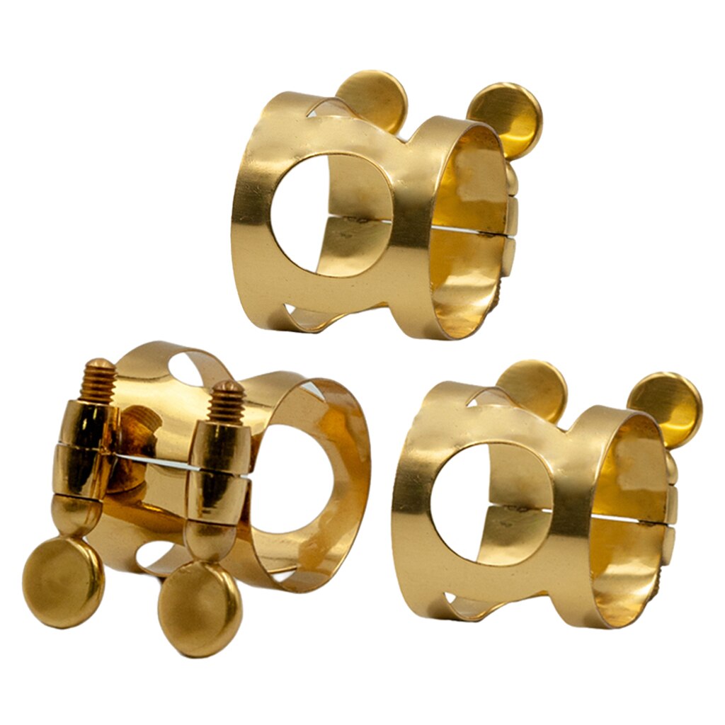 Metal Mouthpiece Pipe Head Clamp Ligature for Soprano Alto Tenor Saxophone