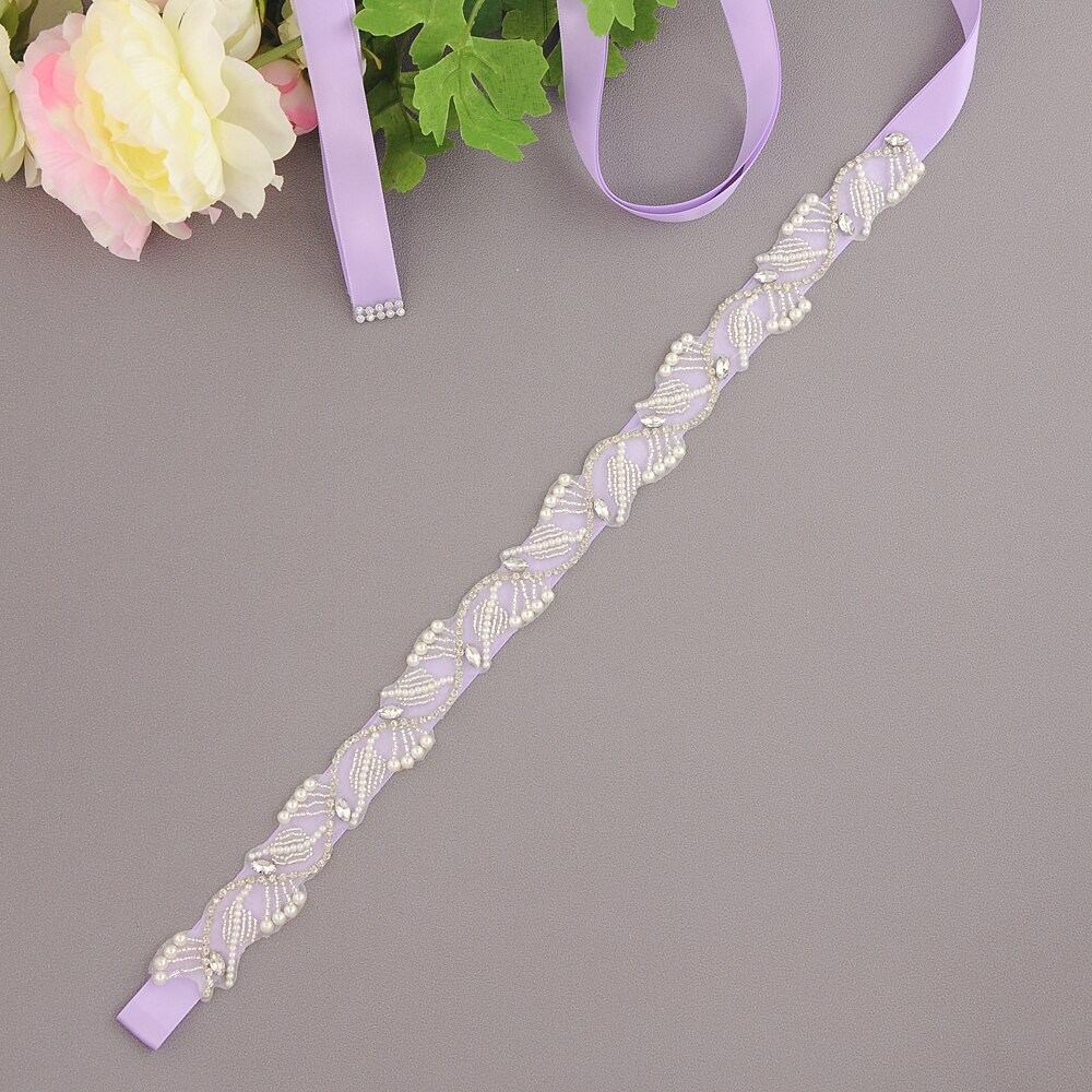Perle Braut Zubehör Gürtel Hochzeit Kleid Gürtel Gürtel für Hochzeit Kleider Brautjungfer Gürtel Braut Gürtel Schärpe SCS273: Lavendel