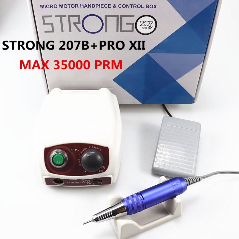2 Keuzes 65W Sterke 207B 35K 45K Sterke Pro Manicure Machine Nail Boor Kit Voor Nail Polijsten tandheelkunde, pedicure Tool: MULTI