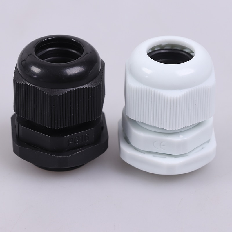 5 kpl vedenpitävä läpivientiholkki kaapelin läpivienti  ip68 pg7- pg16 nylon muoviliitin 3-6.5mm nailon muoviliitin