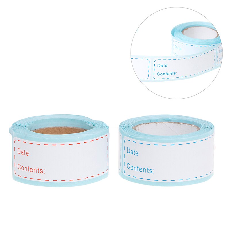 125 Stickers/roll Refrigerator Freezer Food Storage Date Label Content Stickers For Bottle Jar 2.5cm*7.5cm