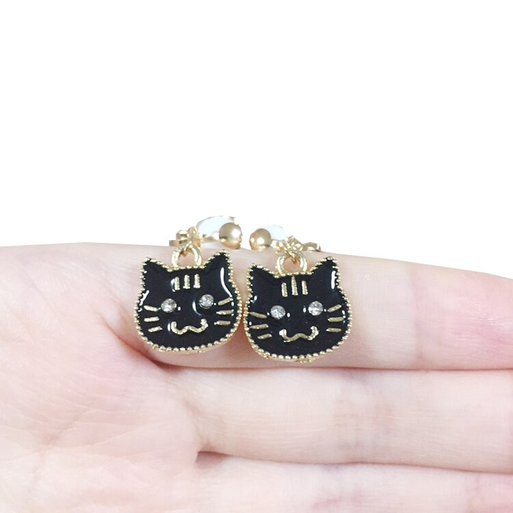 Clip On Earrings Kids Cute Cartoon Animal Cat Ear No Piercing Ear Rings For Children Jewelry Korean Ear Clip For Girls