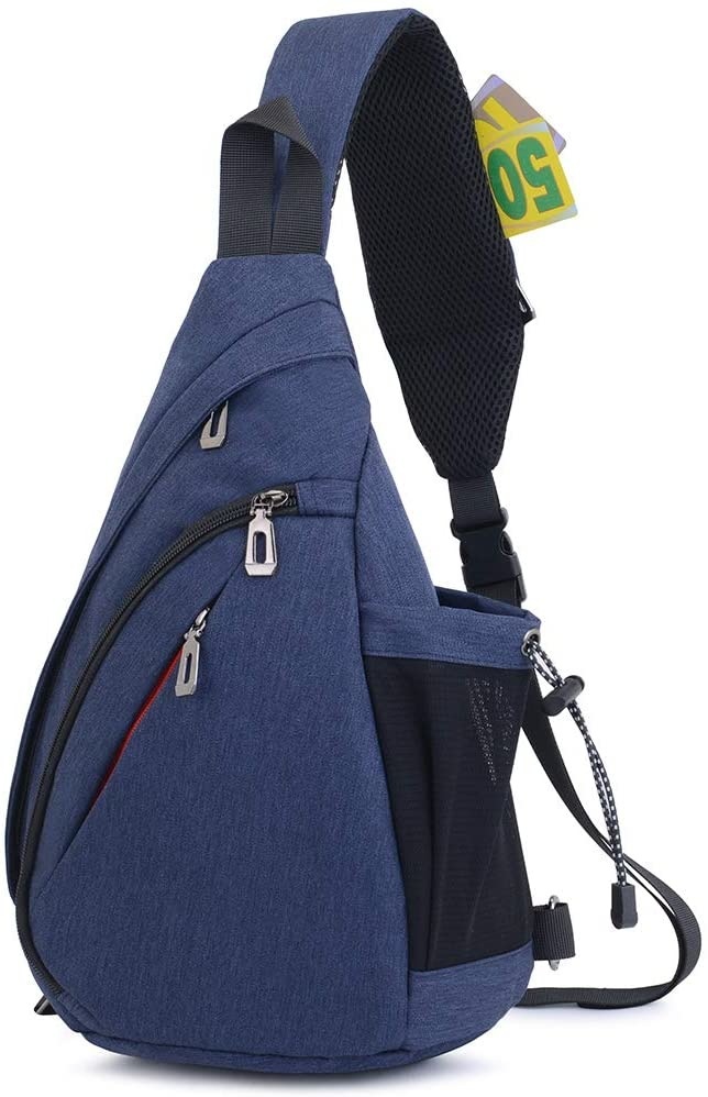 Jsding handbag chest men and women | backpack cross waterproof | shoulder belt cross Purse Shoulder Belt sports bag outdoor: Blue