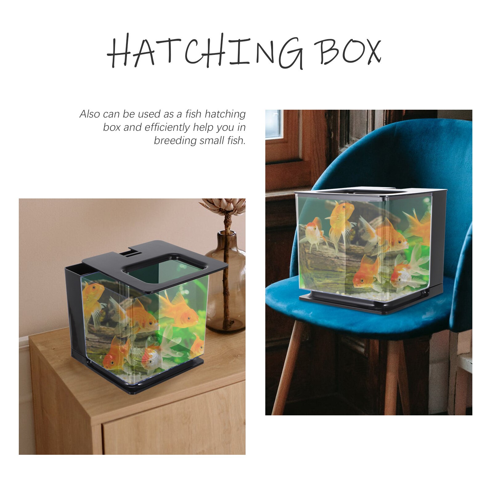 Self-Cleaning Fish Tank Small Acrylic Fish Tank Transparent Fry Hatching Tank