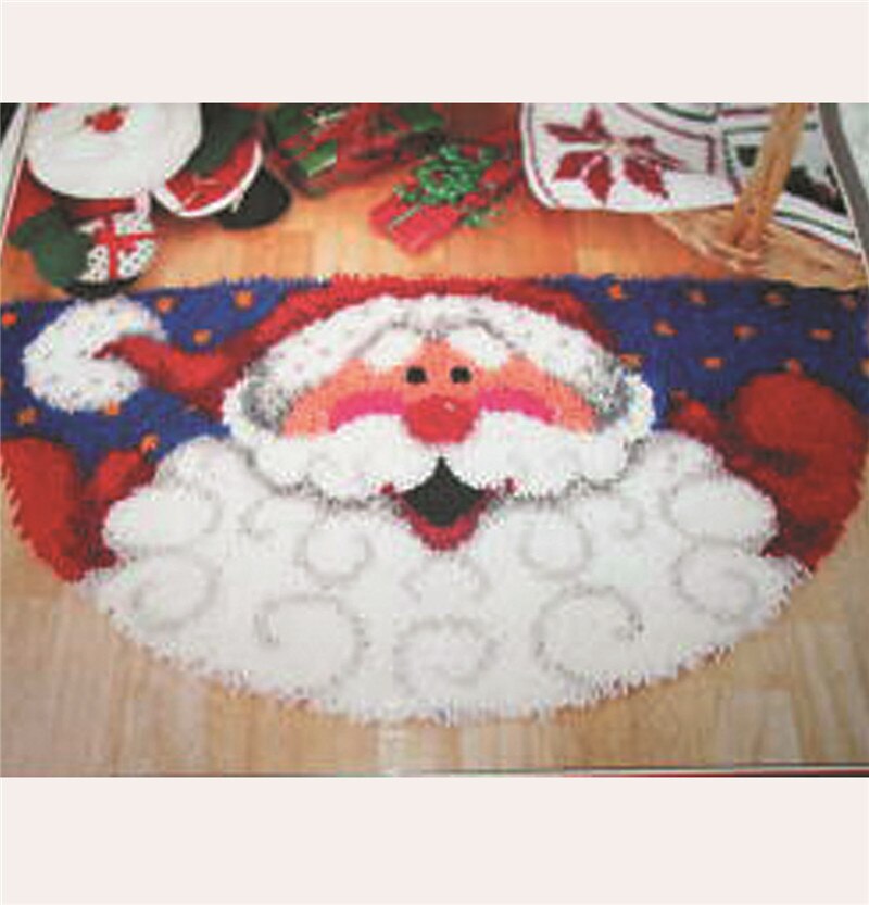 Latch hook kit tæppe pude pudemåtte diy jul 52cm længde korssting håndarbejde hækletæppe: Zd127