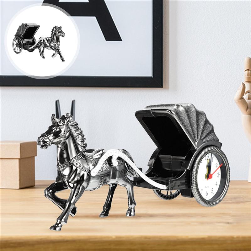 Horse Alarm Clock Luxury Retro Alarm Clock Novelty Unique Table Desk Clock