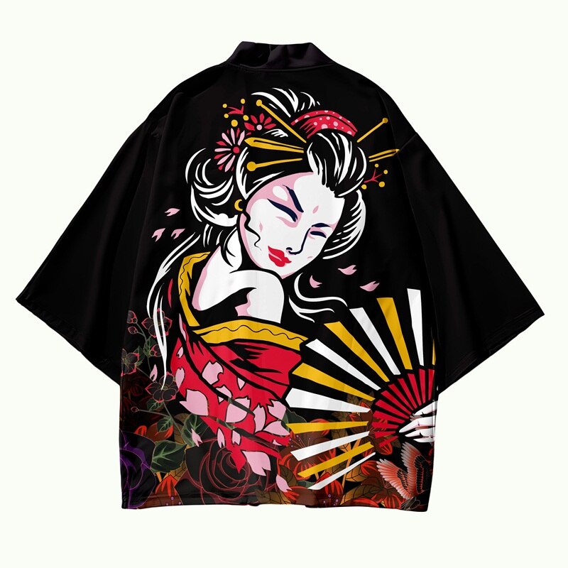 Japansk kimono kofta herrskjorta asiatisk streetwear japansk dräkt kimonos harakuju samurai kostym herr & #39 ;s haori yukata 31208: 12