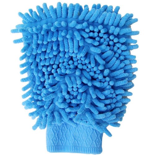 Super mitt mikrofiber bilvindue vask af hjemmet rengøringsdug støvklædehandklæder: Blå