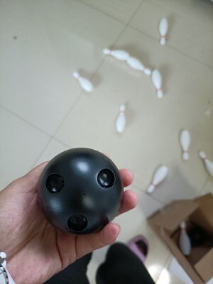 suzakoo one set plastic bowling pins balls indoor sport exercise for children playing