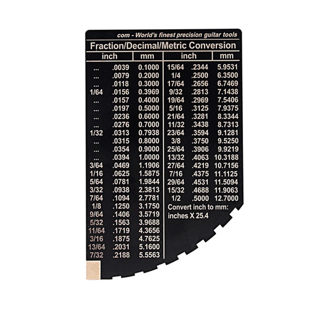 Stainless Steel String Action Ruler Guitar Setup Gauge Luthier Measuring Tool for Electric, Acoustic &amp; Bass Guitars