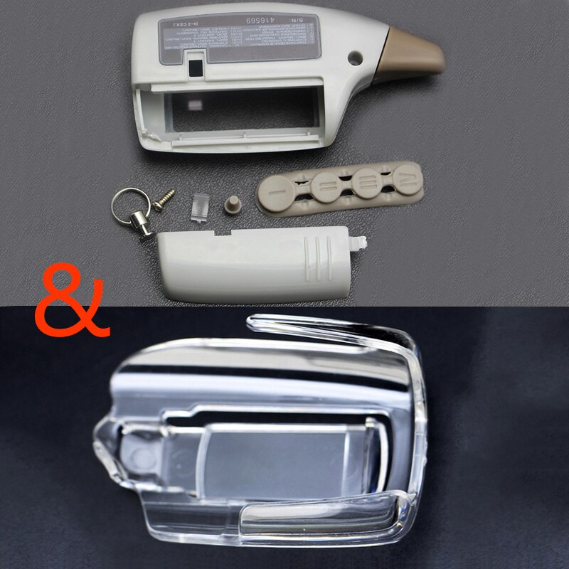 M5 Lcd Body Case Sleutelhanger Covers Voor Russische Versie 2-Weg Scher Khan Magicar 5 6 Lcd Twee Manier auto Alarm Afstandsbediening