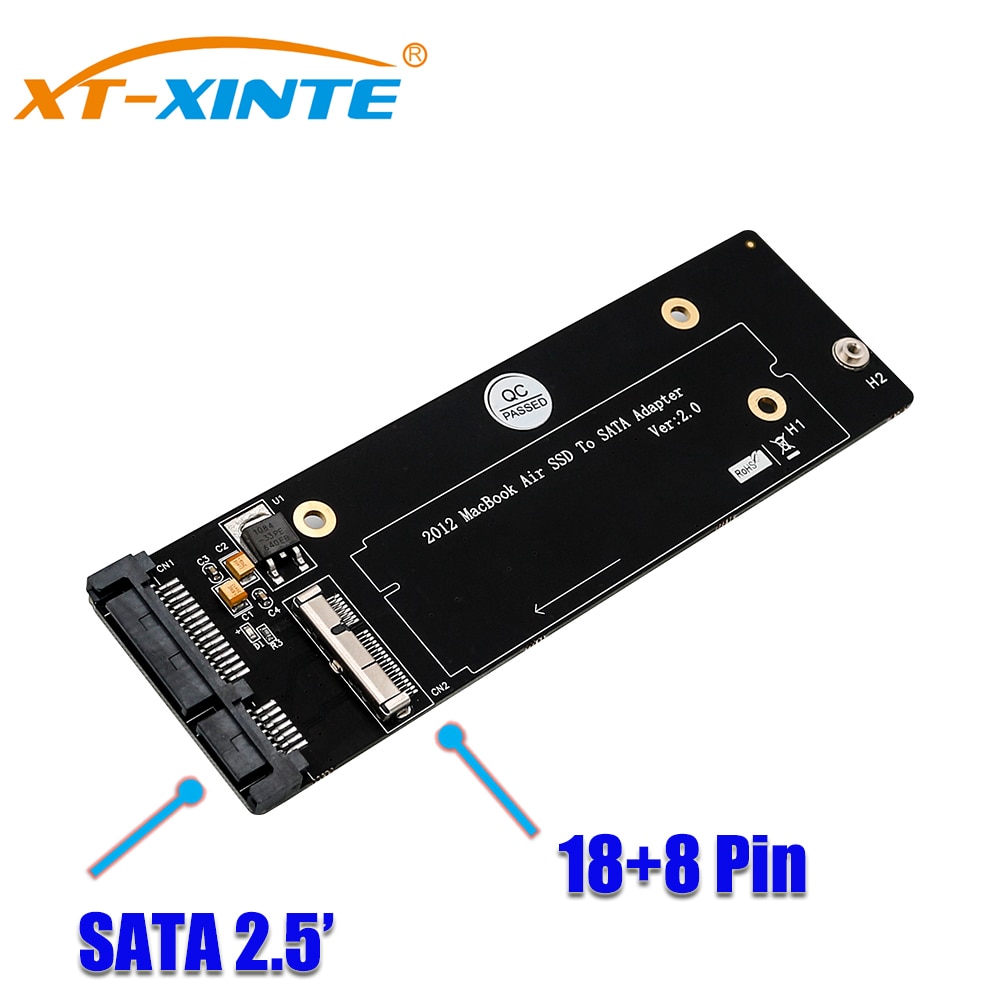 18pin+8pin SSD to 2.5inch SATA Adapter Card HDD Hard Disk Drive for Macbook Air /Pro Retina Model A1465 A1466 Desktop