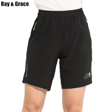 Sommer træning shorts til kvinder hurtigttørring træning træning shorts plus størrelse shorts med lynlås lomme reflekterende