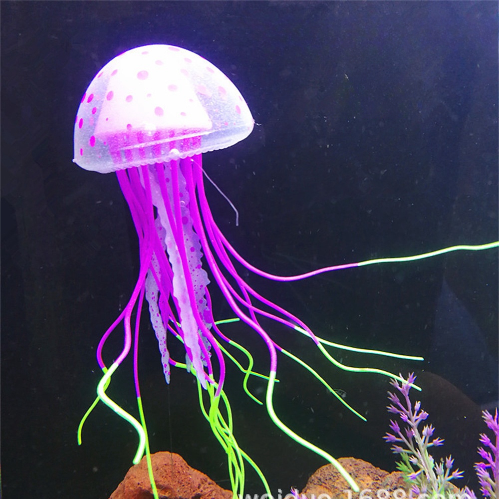 Bunte künstliche Quallen, leuchtende Aquarium-Simulation, Ornamente, Aquarium, lebende leuchtende Dekoration, wasserlandschaft, Heimtierbedarf: Grün