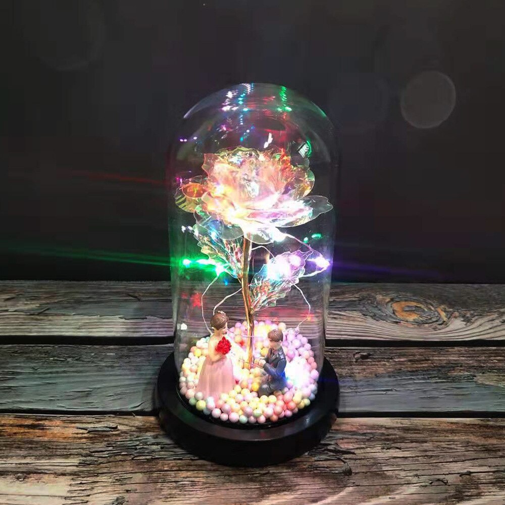 La belle et la bête Rose éternelle en flacon dôme en verre pour saint valentin décoration fête de mariage fête des mères: 05-propose