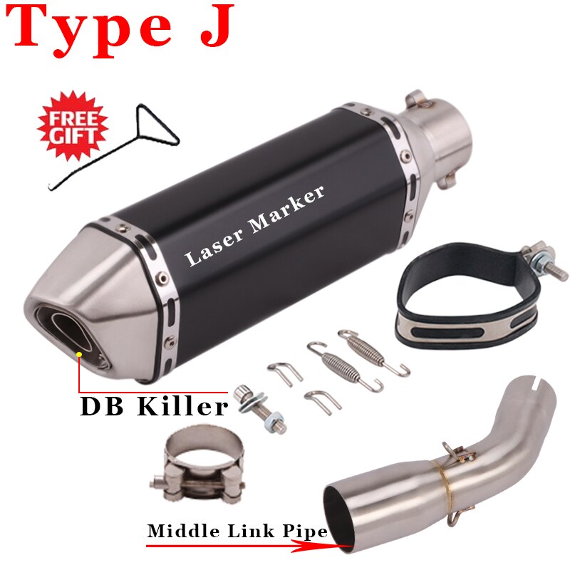Voor Suzuki Sv 650 SV650X SV650 Motorfiets Uitlaatpijp Escape Midden Link Pijp Uitlaat Db killer: Type J