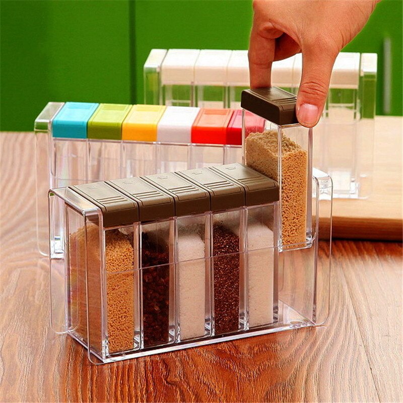 Clear Storage Container Flessen Spice Jars Peper Containers Spice Jars Opslag Containers Keuken Gadgets En Accessoires