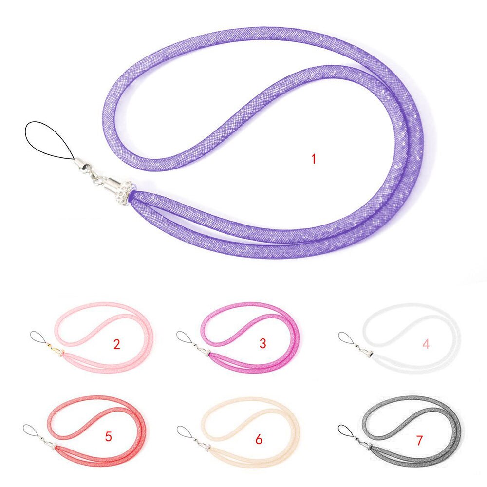Sangle de cou en cristal de lanière de cellule d'ascromie pour l'iphone Xiaomi Huawei Samsung téléphones portables cartes d'identité caméras clés colliers téléphone portable