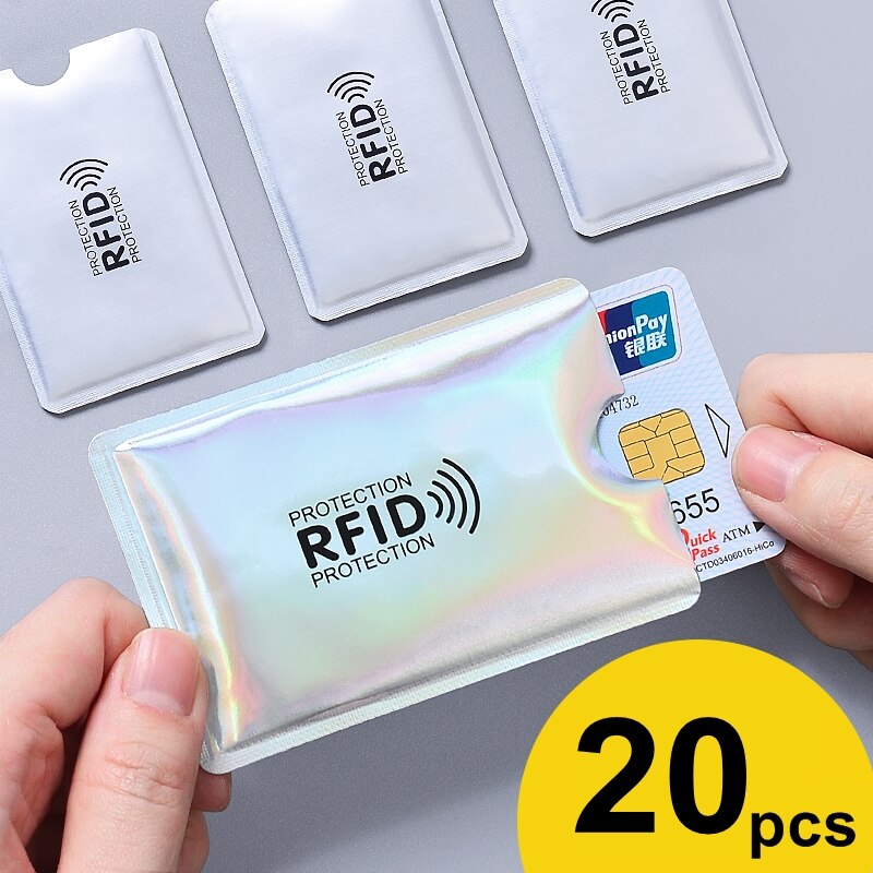 Portafoglio anti Rfid per ufficio blocco lettore blocco porta carte di credito ID porta carte di credito protezione porta carte di credito in metallo NFC alluminio