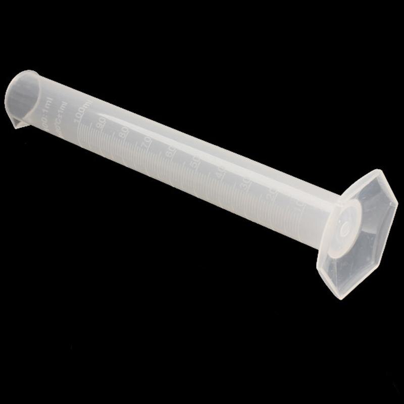 1 st 100ml plastmätcylinder för laboratoriematerial kemiinstrument verktyg skollaboratoriematerial