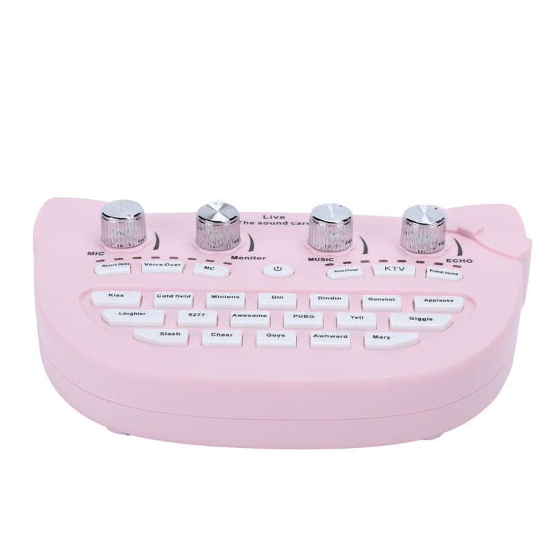 Sound Card Lightweight And Easy To Carry Multi-effect Sound Mixer Four Separate Buttons Mobile Phone for Anchor Broadcast