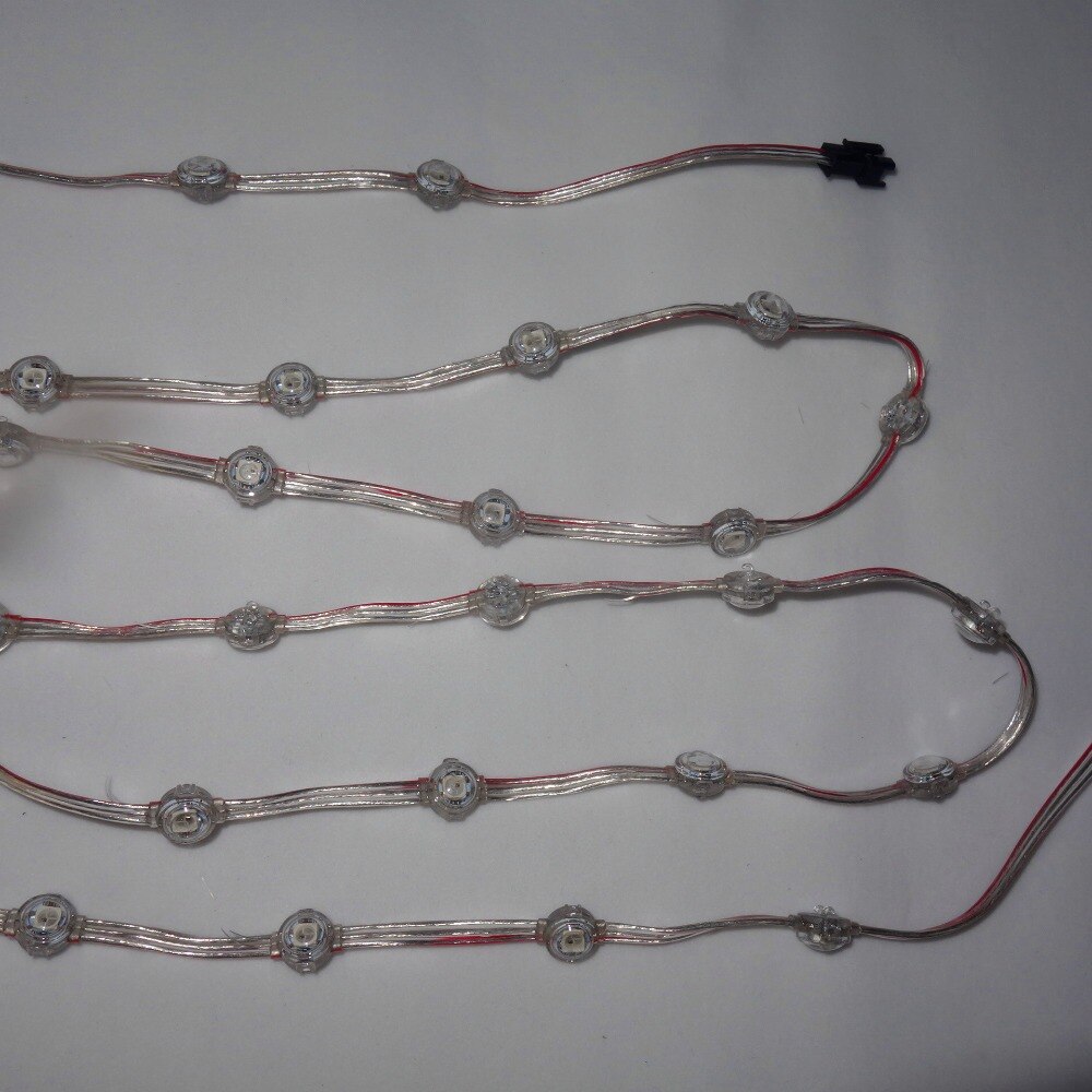 Adresseerbare SK6812 volledige kleur RGB DC5V IP68 LED pixel string; 5 cm draad afstand; 40 stks een string