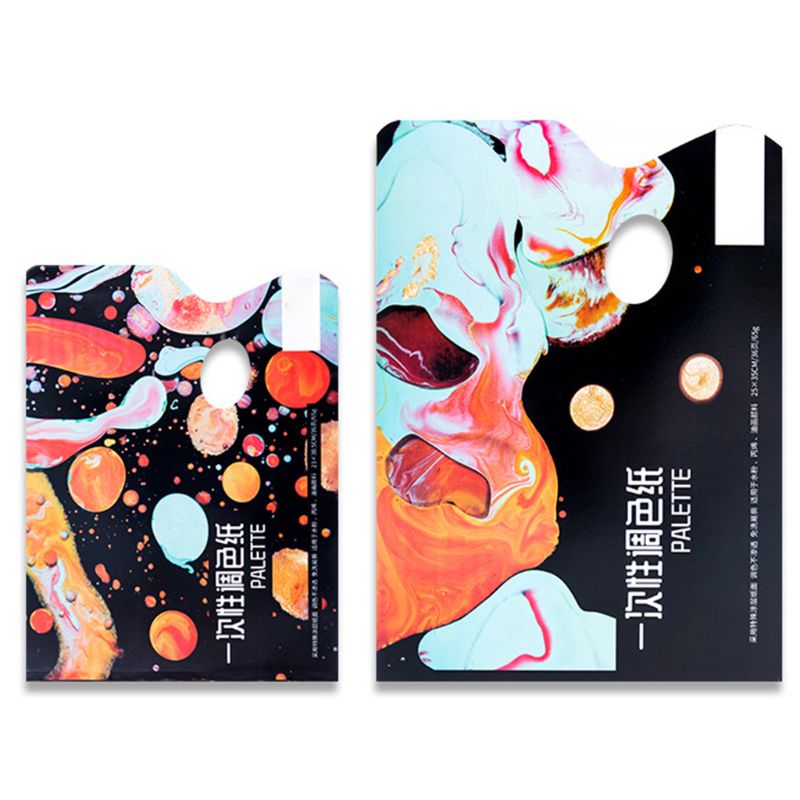 Malemateriale papir engangs vaskbar farvepalet 36 ark farvet papir gouache akryl toning