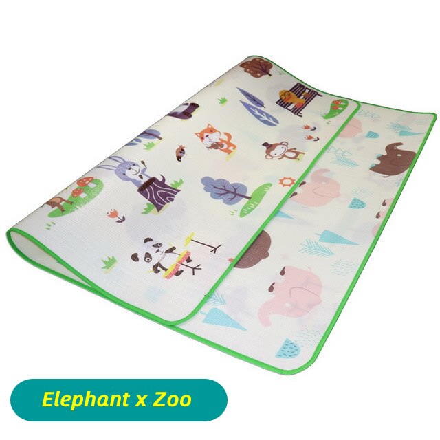 Foldbare børn legetæpper baby legetæppe børn klatretæppe udendørs store strandmåtter vandtæt picnic campingmåtte  px25: Elefantxzoo