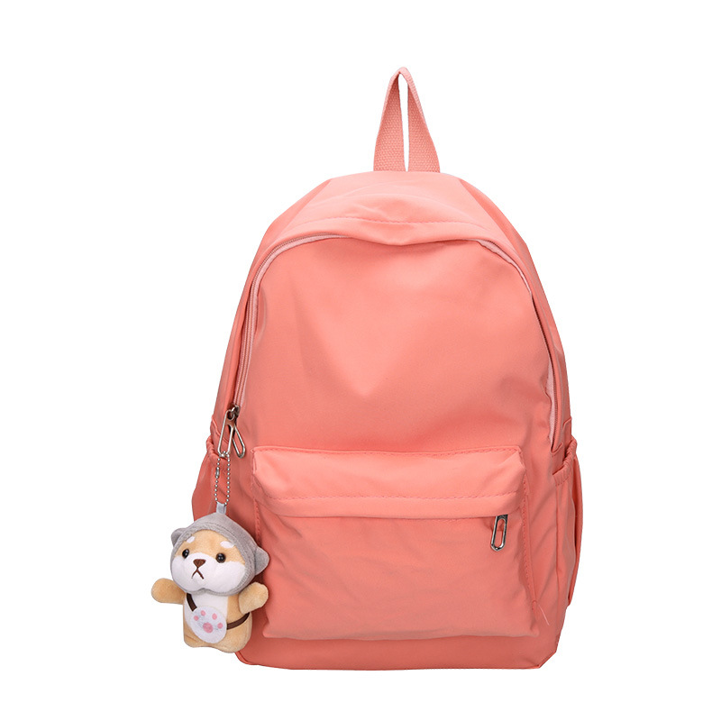 Waterproof Nylon Women Backpack Female Travel Bag Backpacks Schoolbag for Teenage Girls Solid Color Bookbag: MULTI