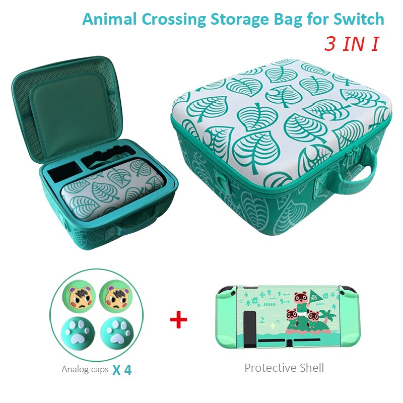 Mari Style Storage Bag Animal Crossing for Nintendo Switch Portable Travel Carrying Case for NS Switch Game Accessories: F(For Switch)